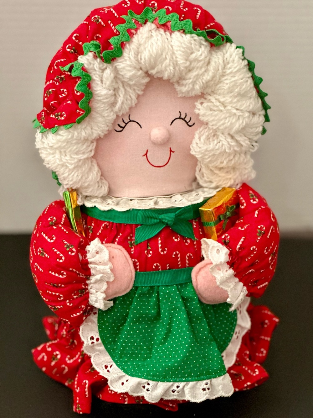Holiday Mrs. Claus Doll in Red and Green